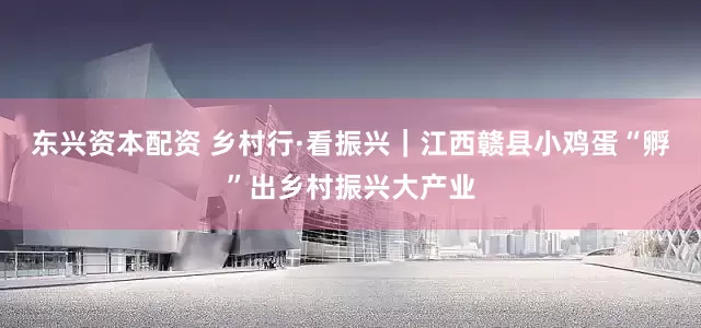 东兴资本配资 乡村行·看振兴｜江西赣县小鸡蛋“孵”出乡村振兴大产业